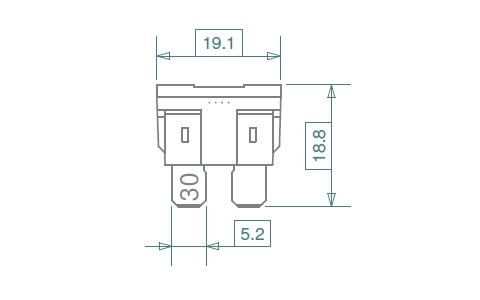 shoBlo normOTO Fuse F1900 Product Drawing