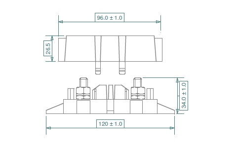 megaOTO holder HMG1 Product Drawing